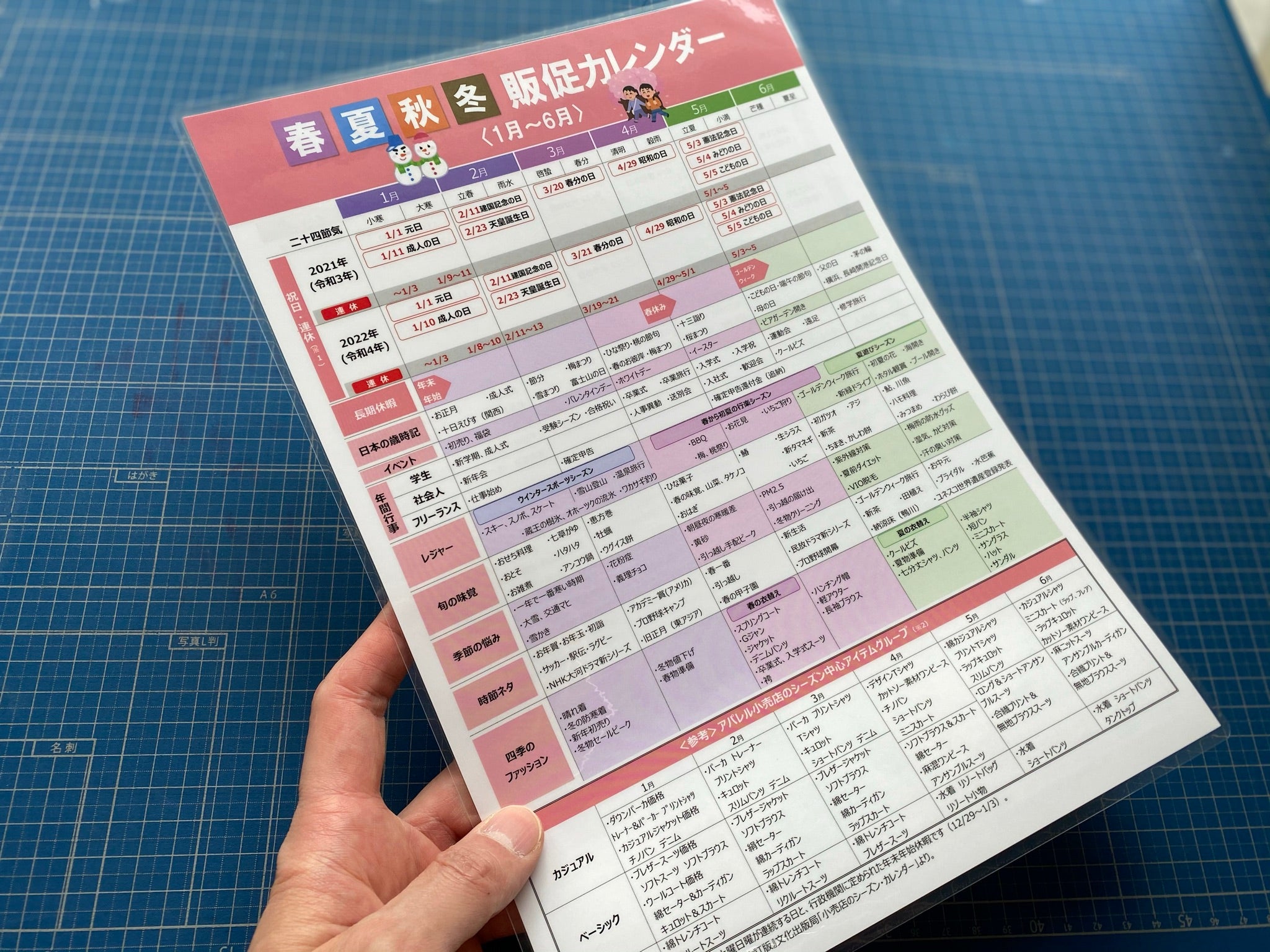 販促カレンダー｜季節のイベントや旬の情報を活用した販売計画に役立つA4ラミネートシート – べんりな一覧表ショップ・コレヤコノ